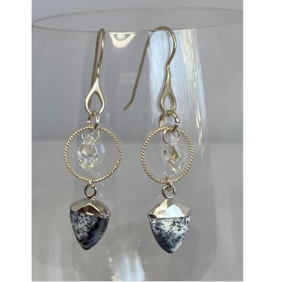 Rhema Jewels Dendrite Opal SWAROVSKI Earring - Picture 2 of 13